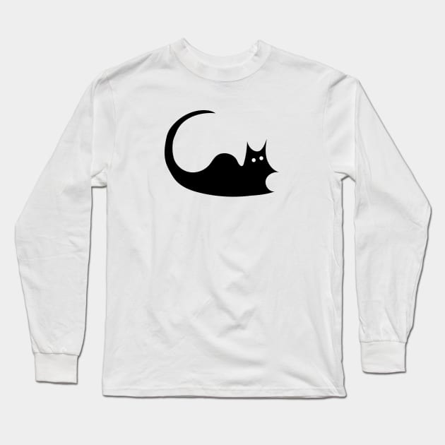 Black cat forms the word Cat Long Sleeve T-Shirt by SkelBunny